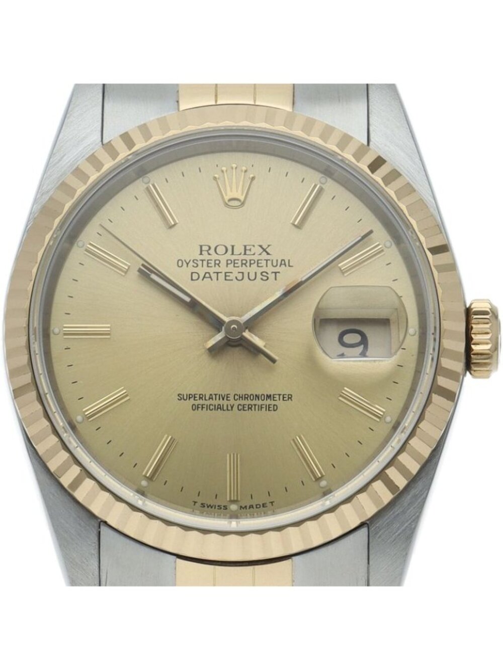 Rolex Datejust Watch Box 18k Yellow Gold SS Chien Color Polished